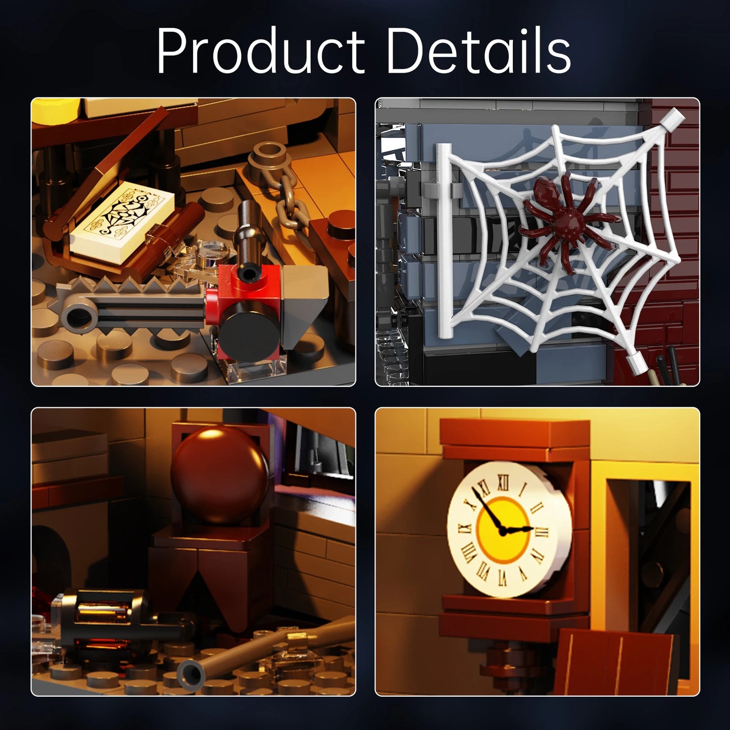 Horror Cabin mit Kultauto – Gruseliges Klemmbaustein-Set (1461 Teile)